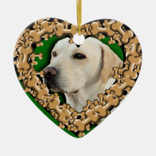 Gepersonaliseerd Foto met Dog Botten Ornament (Voorkant)