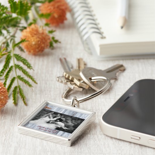 Gepersonaliseerd Foto Sleutelhanger White Wash Woo (Zijkant)