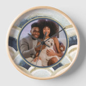 Gepersonaliseerd fotoblauw Waterverf Patroon (Voorkant)