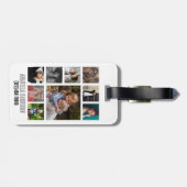 Gepersonaliseerd fotocollage bagagelabel (Achterkant horizontaal)