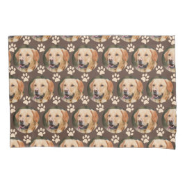Gepersonaliseerd fotopatroon van Pet Dog Brown Kussensloop