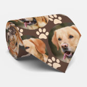 Gepersonaliseerd fotopatroon van Pet Dog Brown Stropdas (Opgerold)