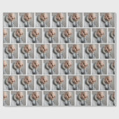 Gepersonaliseerd fotoraster Gift Wrapping Paper Cadeaupapier (Vlak)