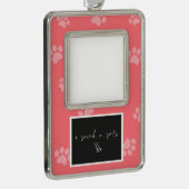 Gepersonaliseerd frame verzilverd kader ornament (Rechts)