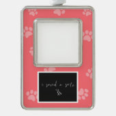 Gepersonaliseerd frame verzilverd kader ornament (Voorkant)