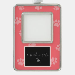 Gepersonaliseerd frame verzilverd kader ornament