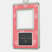 Gepersonaliseerd frame verzilverd kader ornament (Links)