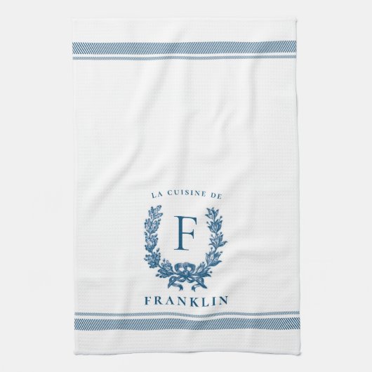 Gepersonaliseerd Frans Land Kitchen Dish Towel Theedoek (Verticaal)