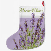 Gepersonaliseerd Frans Lavender Paars Grote Kerstsok (Achterkant)