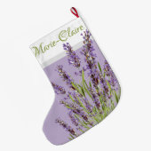 Gepersonaliseerd Frans Lavender Paars Grote Kerstsok (Achterkant (Hangend))