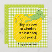 Gepersonaliseerd Frog Birthday Invites Kaart (Voorkant / Achterkant)