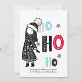 Gepersonaliseerd Fun Scandinavian Modern Kerstmis Kaart (Voorkant)