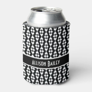 Gepersonaliseerd, FunkyBlack & Wit Patroon Blikjeskoeler