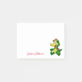 Gepersonaliseerd Funny Cute Green Dragon notitiebl Post-it® Notes (Voorkant)