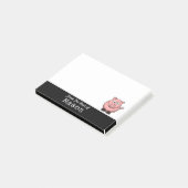 Gepersonaliseerd Funny Fat Pink Pig Post-it® Notes (Schuin)