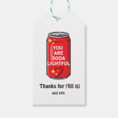Gepersonaliseerd Funny Je bent een soda Lightful C Cadeaulabel (Voorkant)