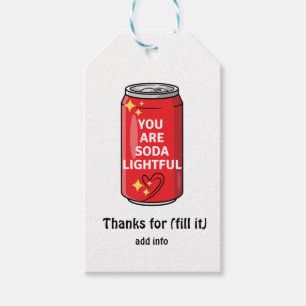 Gepersonaliseerd Funny Je bent een soda Lightful C Cadeaulabel