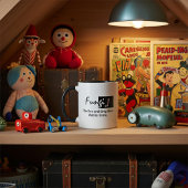 Gepersonaliseerd Funny Mushrooms Pun, zwart en wit Mok