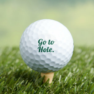 Gepersonaliseerd Ga naar Gat Grappige tekst Groen Golfballen