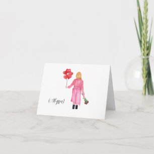 Gepersonaliseerd Galentine's Day Kaart-blond Vrouw Kaart