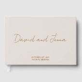 Gepersonaliseerd gastenboek, aangepaste bruiloft g gastenboek (Voorkant)