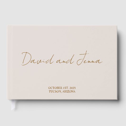 Gepersonaliseerd gastenboek, aangepaste bruiloft g gastenboek (Voorkant)