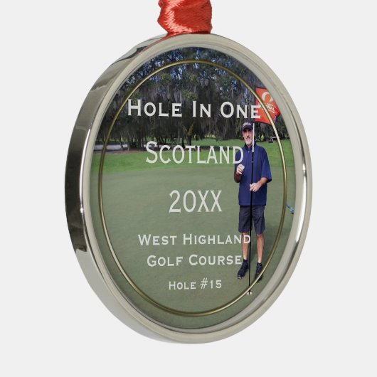 Gepersonaliseerd gat in één keepaardversiering metalen ornament (Rechts)