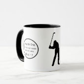 Gepersonaliseerd gat in één Man grot GOLFER's onde Mok (Voorkant links)