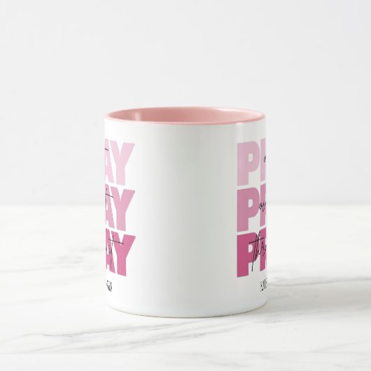 Gepersonaliseerd Gebed Over Alles Classic Mok 11oz (Midden)