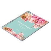 Gepersonaliseerd Gebedsdagboek Blush Roze Bloemen Notitieboek (Linkerzijde)