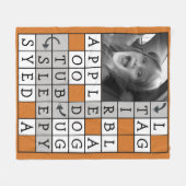 Gepersonaliseerd Gebied met de Tekst van de Douane Fleece Deken (Voorkant (Horizontaal))