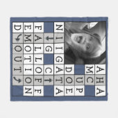 Gepersonaliseerd Gebied met de Tekst van de Douane Fleece Deken (Voorkant (Horizontaal))