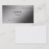 Gepersonaliseerd geborsteld metaal visitekaartje (Voorkant / Achterkant)