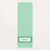 Gepersonaliseerd Gecontroleerd Groen Sided Retro Yogamat (Voorkant)