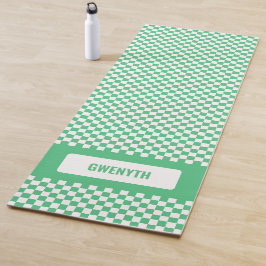 Gepersonaliseerd Gecontroleerd Groen Sided Retro Yogamat