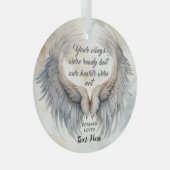 Gepersonaliseerd gedenkteken glas ornament (Voorkant Rechts)