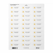 Gepersonaliseerd gedroogd ei etiket (Full Sheet)