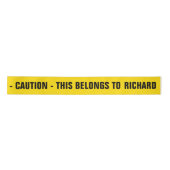 Gepersonaliseerd geel 'CAUTION'-lint Lint (Voorkant)