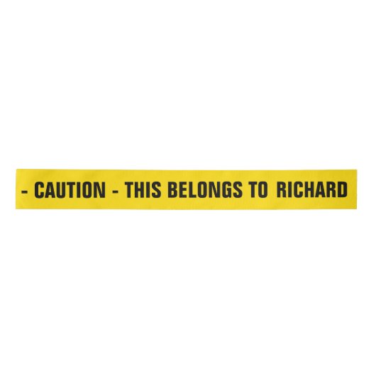 Gepersonaliseerd geel 'CAUTION'-lint Lint (Voorkant)