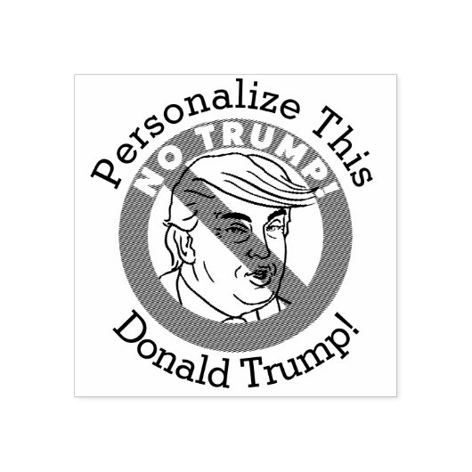 GEPERSONALISEERD Geen Trump Rubber Stamp Rubberstempel (Afrduk)
