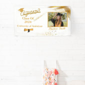 Gepersonaliseerd Gefeliciteerd afstuderen Modern Spandoek (Insitu)