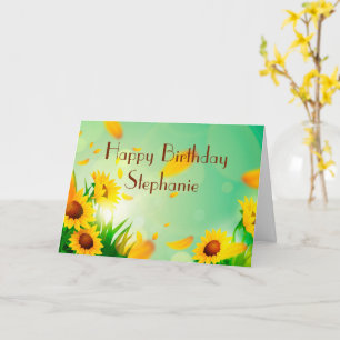 Gepersonaliseerd Gefeliciteerd met je verjaardag v Kaart