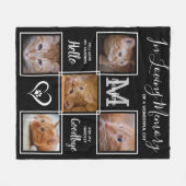 Gepersonaliseerd geheugen opslaan Foto Memorial Fleece Deken (Voorkant (Horizontaal))