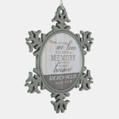 Gepersonaliseerd geheugen Snowflake Ornament (Links)