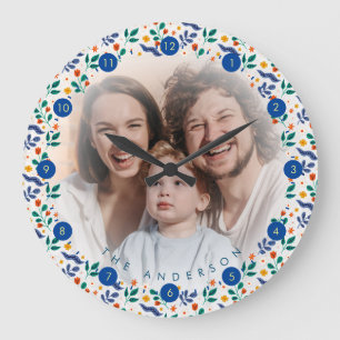 Gepersonaliseerd geheugen voor grote fotocollage v klok