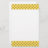 Gepersonaliseerd gele en zwarte-poolpuntenpatroon briefpapier (Voorkant / Achterkant)
