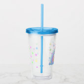 Gepersonaliseerd geloof in de naam van eenhoorns acryl drinkbeker (Rechts)