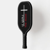 Gepersonaliseerd geloof in het Christelijk Kruis Pickleball Paddle (Links)