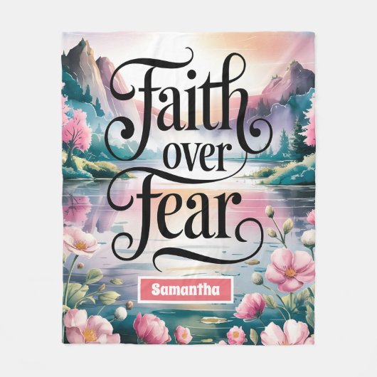 Gepersonaliseerd geloof over angst voor Christelij Fleece Deken (Voorkant)