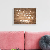 Gepersonaliseerd geloofde hij dat hij Afstudeerder Canvas Afdruk (Insitu (Woonkamer))